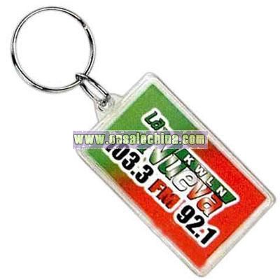 Promotional Rectangle - Crystal Key Tag