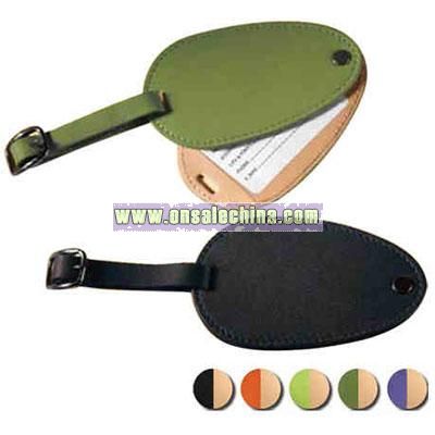 Promotional Blank Oval Shape Privacy Luggage Tag