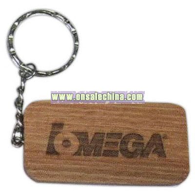 Rectangle Shape Solid Wood Key Tag