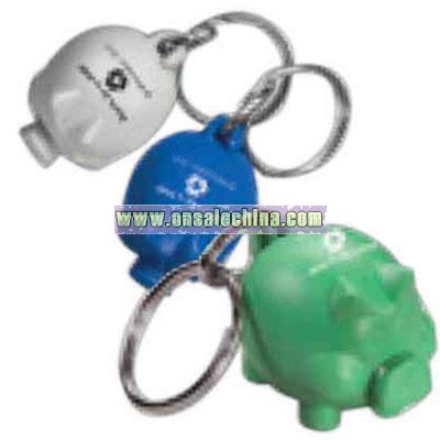 Recycled Pig Shaped Key Tag