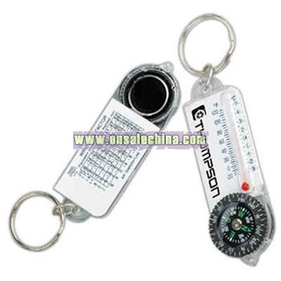 Thermometer/compass Key Tag