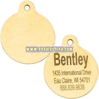 Personalized Solid Brass ID Tag