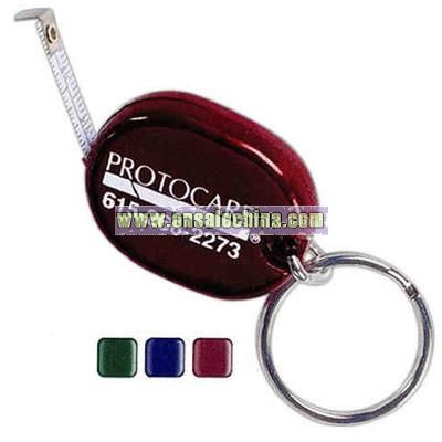 Pocket tape measure with a split ring