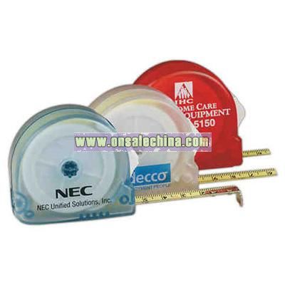 Translucent Steel tape measure / rule with belt clip on back