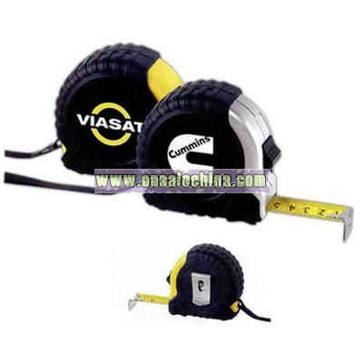 Locking tape measure with 25' retractable metal tape