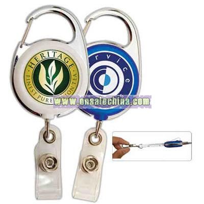 Carabiner badge reel with 40