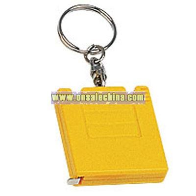 Tape measure with key chain