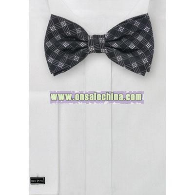 Checkered Bow Tie & Matching Pocket Square