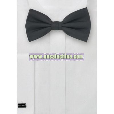 Black Bow Tie & Matching Pocket Square