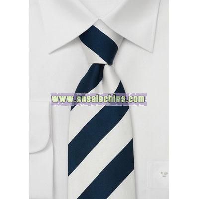 Striped Neckties Blue & White Striped Silk Tie