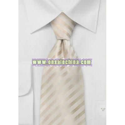 ivory striped tie