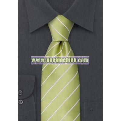 Green neckties Striped, lime green necktie