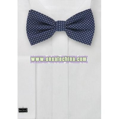 Blue Bow Tie & Matching Pocket Square