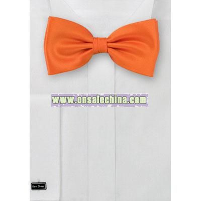 Orange Solid color bow tie in orange color