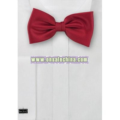 Solid color bow tie in Cherry red
