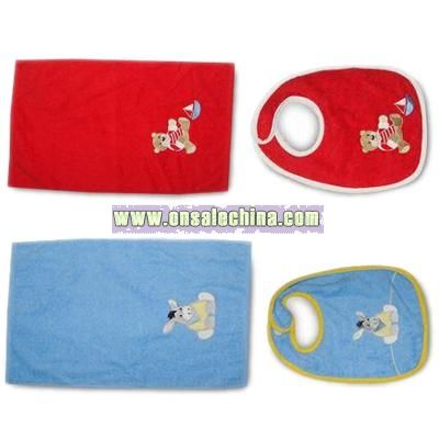 Embroidered Baby Towel Set in Multi-Color