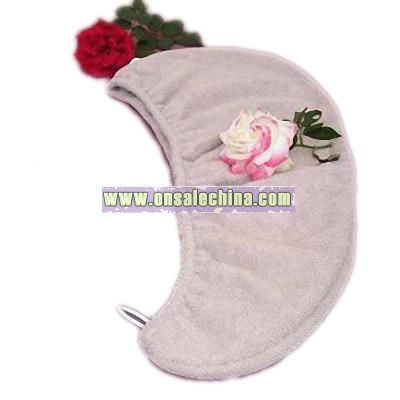 Microfiber Hair Towel with Elastic Loops and Button