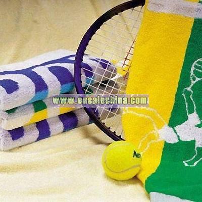 Sports and Gym Towel with Jacquard Logo
