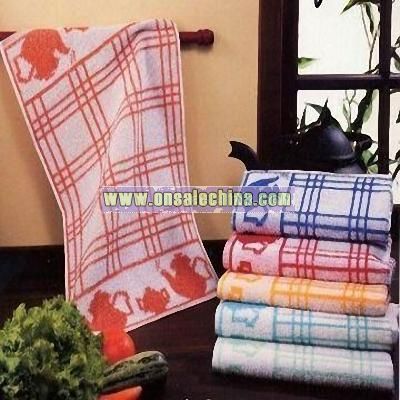 Jacquard Kitchen Towel with Good Hand Feeling and Absorbency