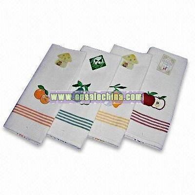 Yarn-dyed Embroidered Tea Towel