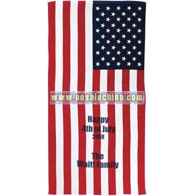 US Flag beach towel