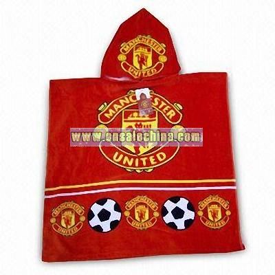 Children Hood Beach Towel for Manchester United Football Club