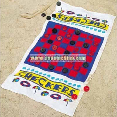 Checkers Beach Towel Game