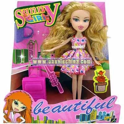 Plastic Toy Doll Toy-Fashion Doll Set