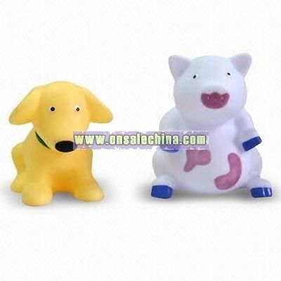 Baby Bath Toys with Dog and Pig Design