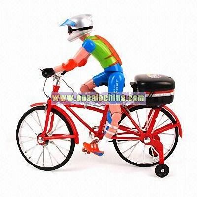 Battery-operated Toy Bicycle with Flashlight and Music