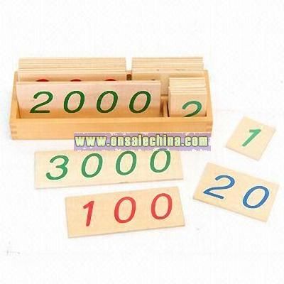 Large Wooden Number Cards
