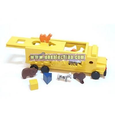 Wooden Toy-Animal Truck