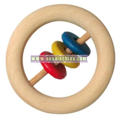 Wooden Rattle with Ring