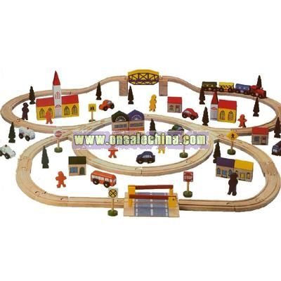 Wooden Deluxe Railway Set