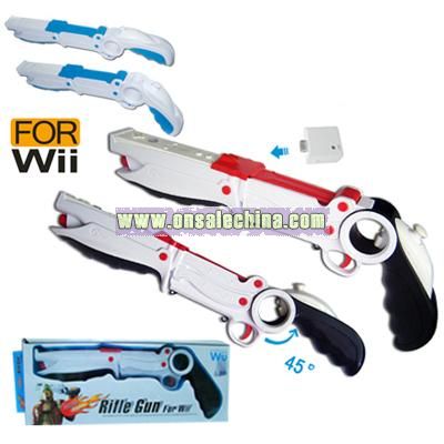 Rifle Gun Compatible with Motion Plus for Wii Video Game Accessory