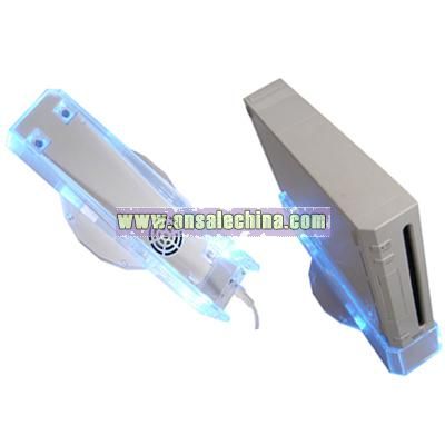 Cooling Stand with Blue LED Light for Wii Console Video Game Accessories