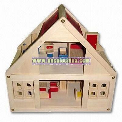 Doll House Composed of Bed Room and Dinning Sets