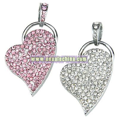 Jewel Heart Necklace USB Flash Drive II