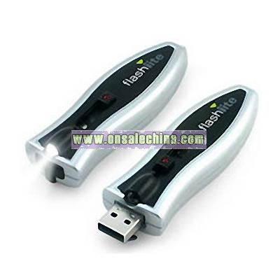 USB Thumbdrive with Built-in LED Flashlight