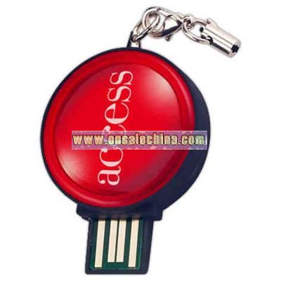 Standard Shaped Epoxy Dome Usb Flash Drive With Keyring