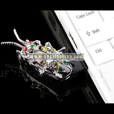 USB Jewel Bug Necklace Flash Drive