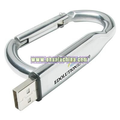 Flash Drive with Convenient Carabiner Clip