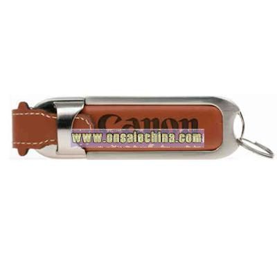 USB flash drive with a leatherette cover