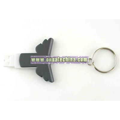 USB flash drive with attached key chain