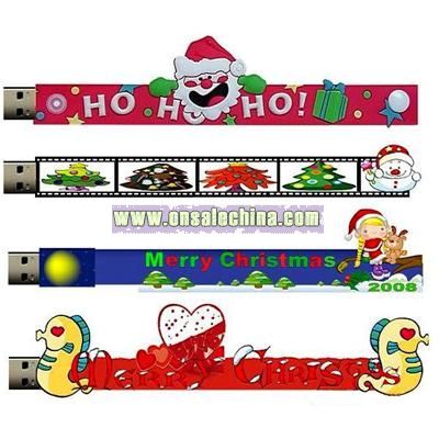 Christmas Wristlet USB Flash Drive