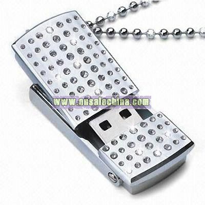Silver bar Diamond USB Flash Drives