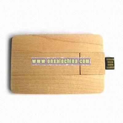 Wooden Credit Card USB Flash Drives