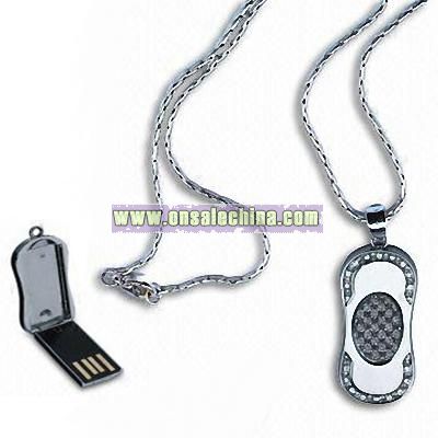 Fashion Design USB Flash Drive with Necklace