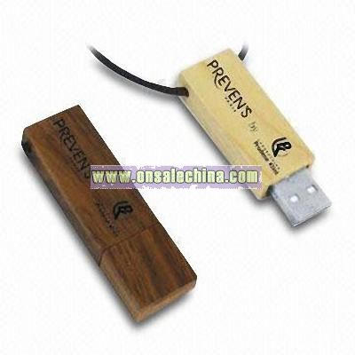 Neck chain Wooden USB Memory Stick