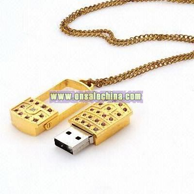 Mini Gold USB Memory Stick